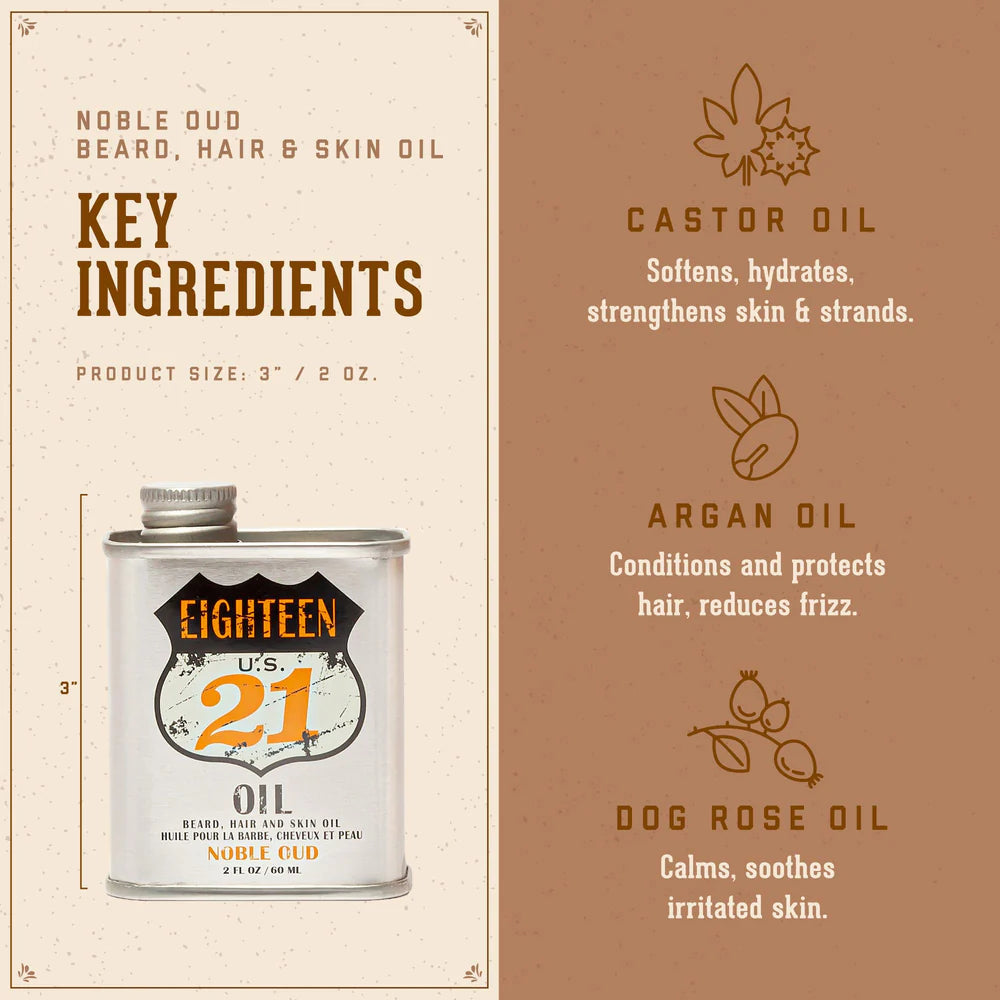 Noble Oud Beard, Hair and Skin Oil