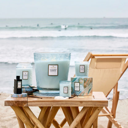 Vela vidrio gigante 5 mechas California Summers