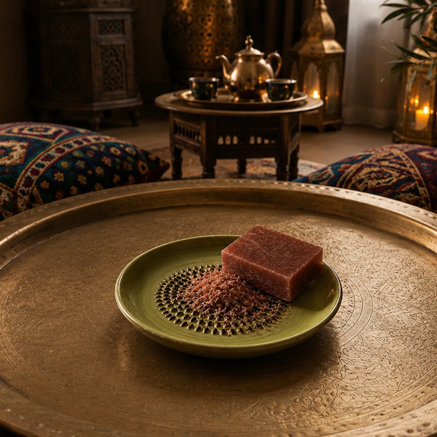 Green Leaf – Amber Stone Ceramic Scent Grater Plato Rallador